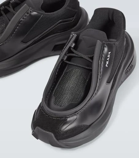 Prada Systeme leather sneakers 3