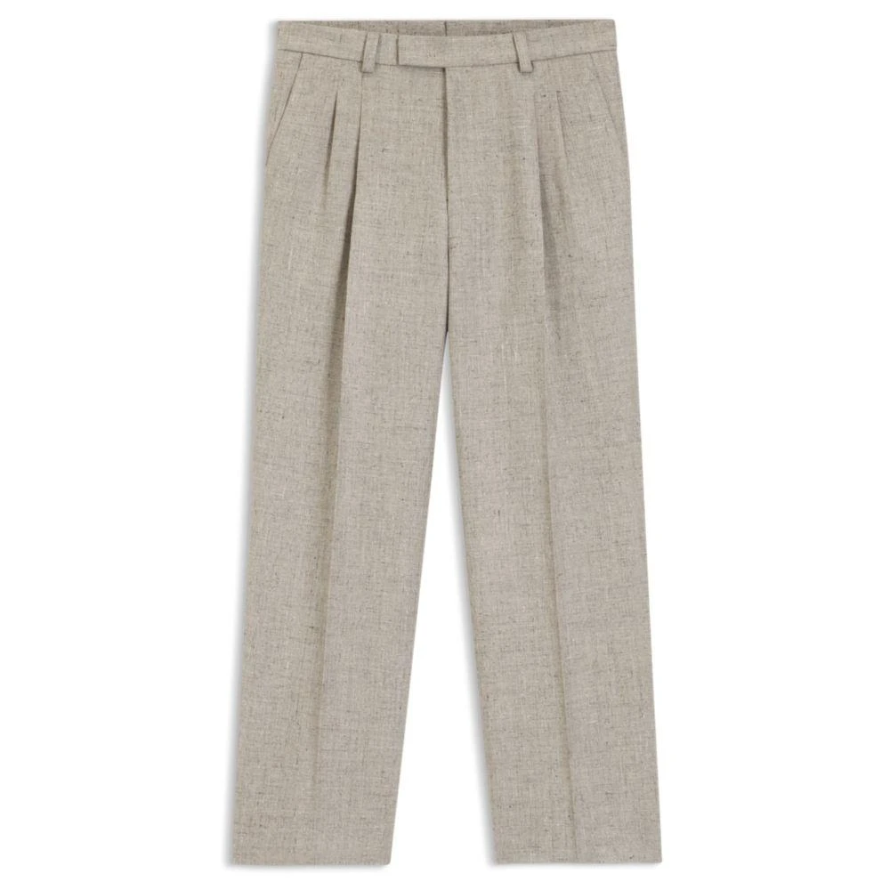 Hugo Boss Micro-patterned trousers in an oversized-fit