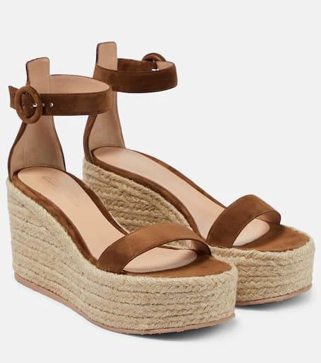 Gianvito Rossi Portofino suede espadrille wedges 1