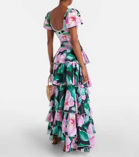 Alexandra Miro Cordelia floral tiered maxi skirt 3