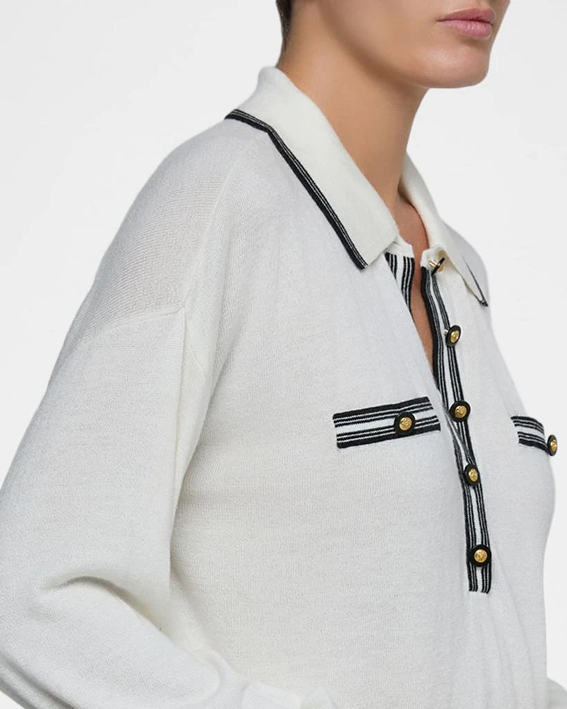 L
Agence Malaki Cropped Polo Sweater 5