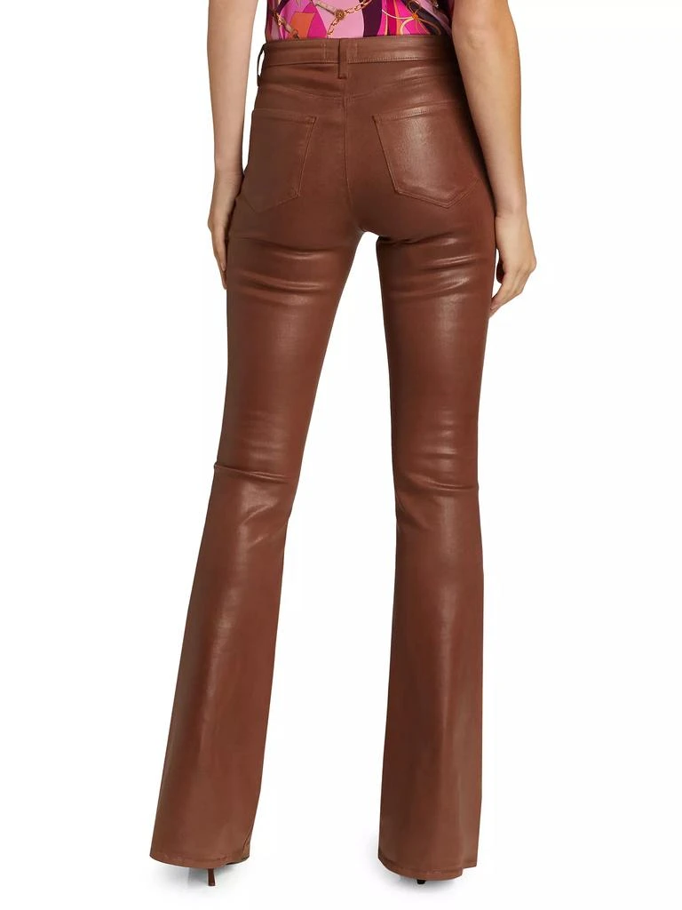 L'Agence Marty Coated High-Rise Flared Jeans 5