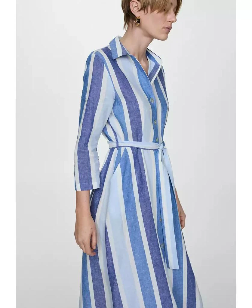 striped jersey dress mango Striped jersey dress - Women