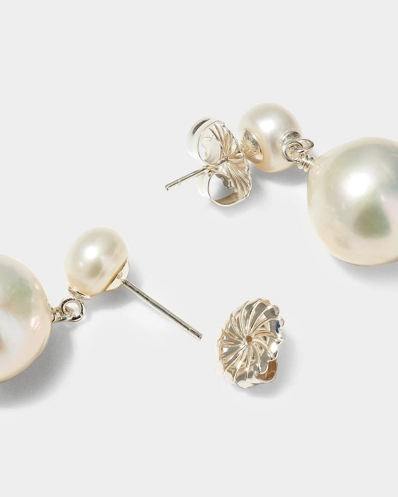 Margo Morrison Double Pearl Drop Earrings 4