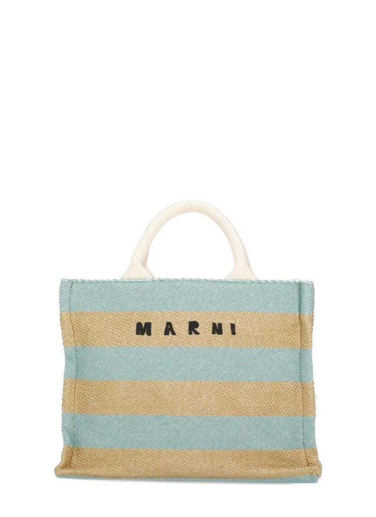 Marni Light Blue Rafia Shopping Bag 1