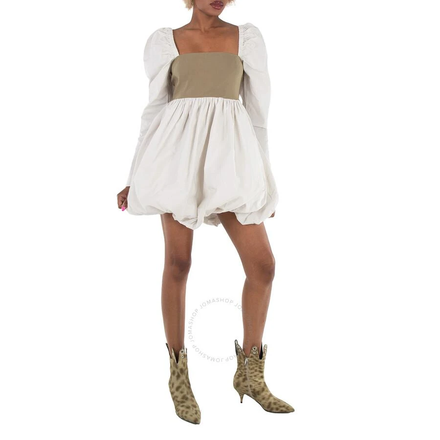 Ganni Taffeta Mix Balloon Mini Long Sleeve Dress 3