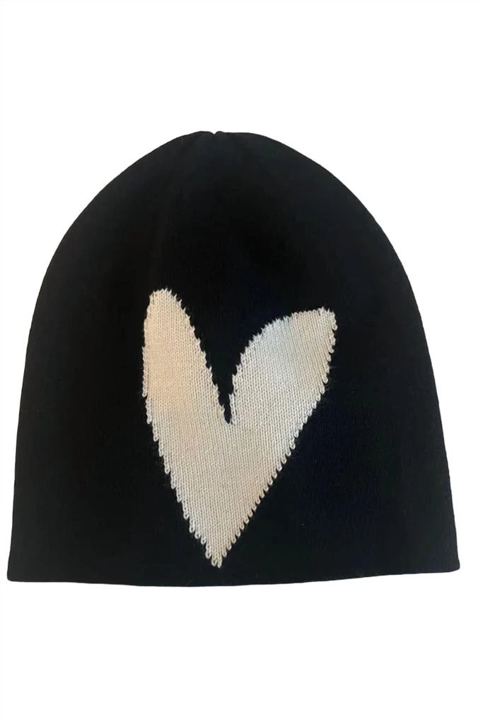 KERRI ROSENTHAL Imperfect Heart Beanie In Abyss 2