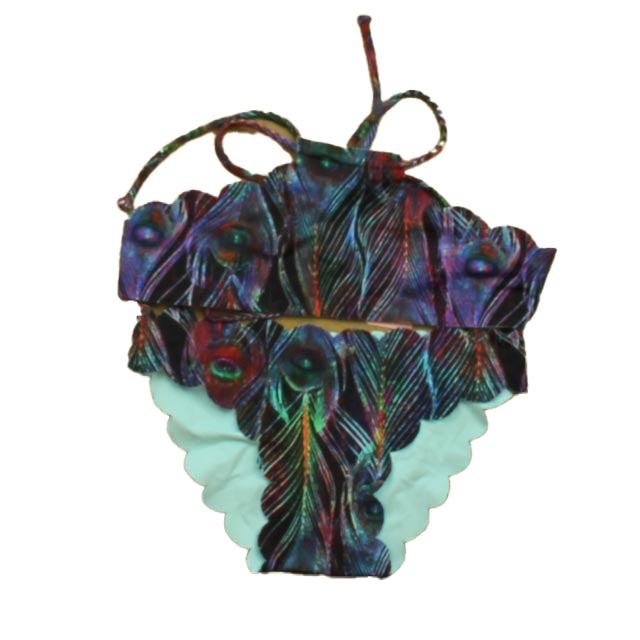 PilyQ Pilyq Girls Black Multi 2-piece Swimsuit