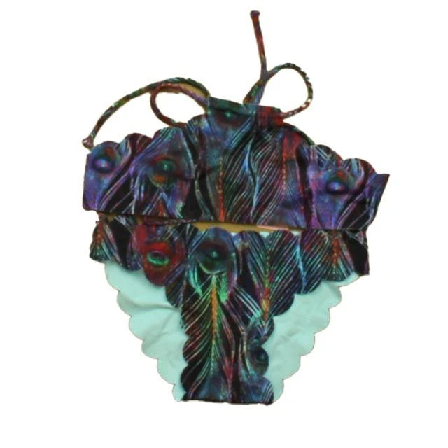 PilyQ Pilyq Girls Black Multi 2-piece Swimsuit 1
