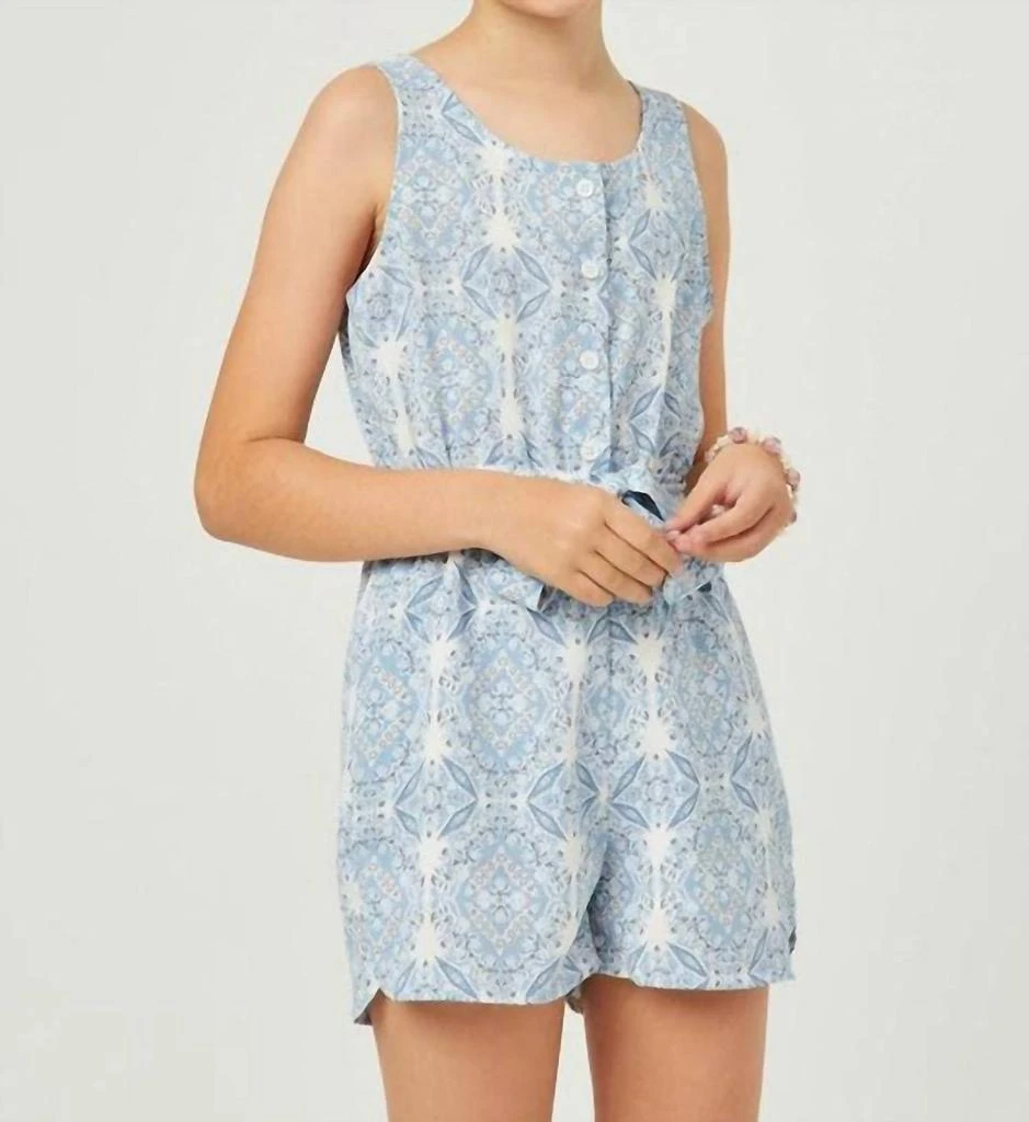 Hayden LA Hayden La - Girl's Bandana Print Belted Romper