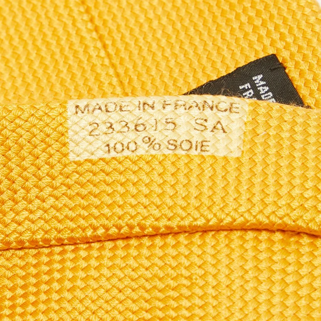 Hermes Hermes Yellow Saint-Honore Silk Tie 5