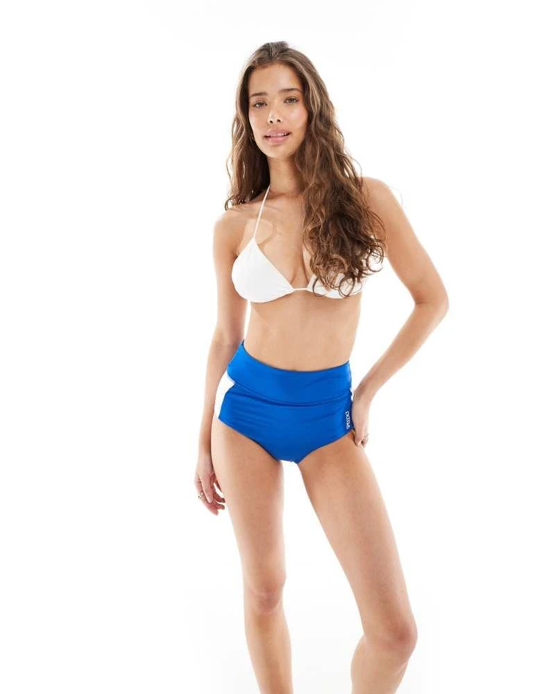 Speedo Speedo Swimsuit colourblock banded boyleg bikini bottoms in turkish sea 4