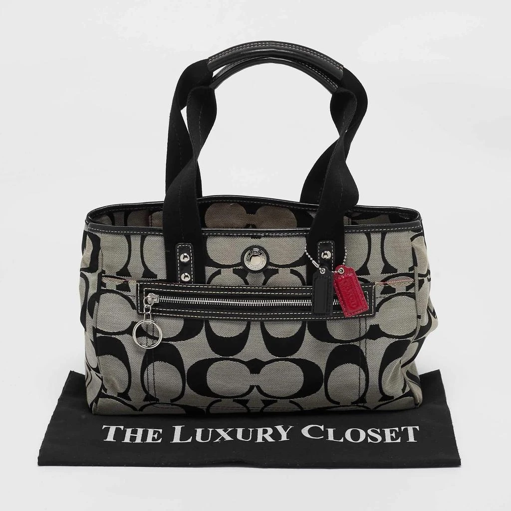 Coach Coach Beige/Black Signature Canvas Daisy Tote 10