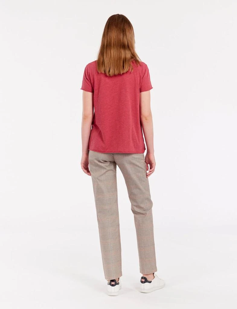 INES DE LA FRESSANGE PARIS Katalina Raspberry V-neck T-shirt 5