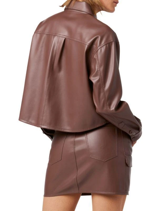 Hudson Boxy Faux Leather Shirt Jacket 4