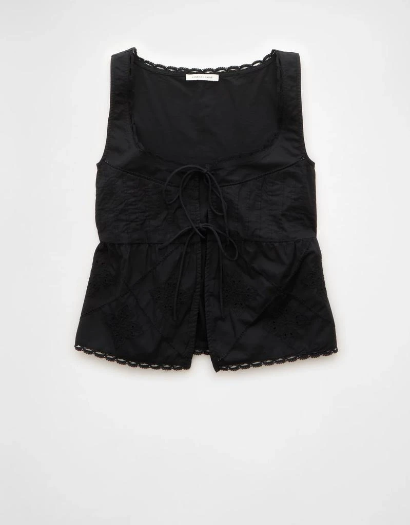 AE AE Tie Front Scoop Neck Flyaway Tank Top 3