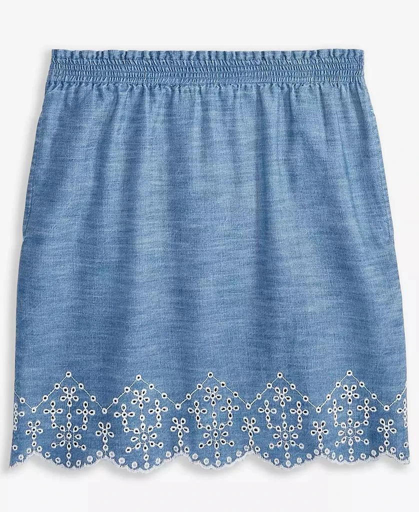 Epic Threads Kid Girl Eyelet-Trim Chambray Skirt, Exclusively at Macy's 1