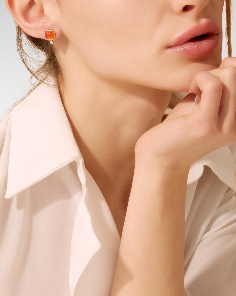 Syna 18K Sugarloaf Candy Earrings with Diamonds