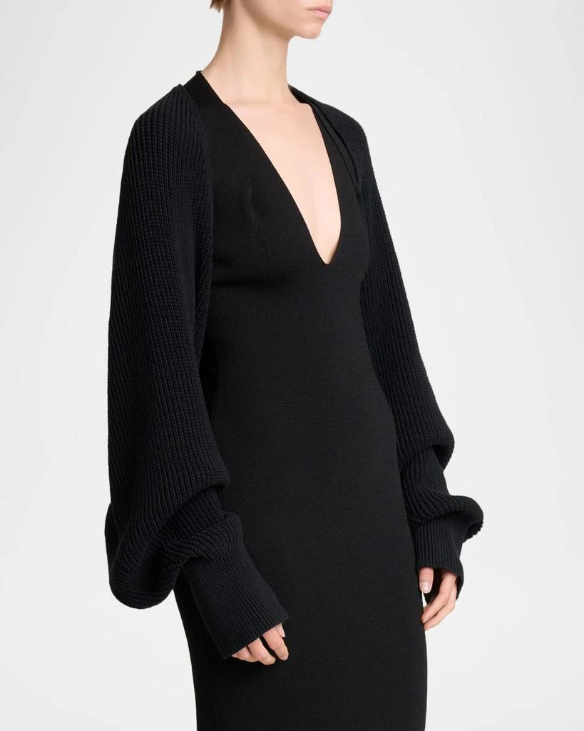 Balmain Rib Knit Oversized Bolero Cardigan 4