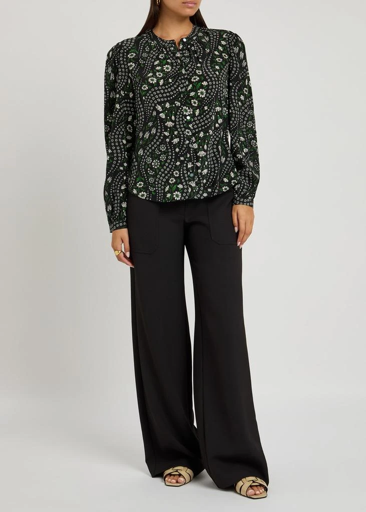 VERONICA BEARD Ashlynn floral stretch-silk blouse 4