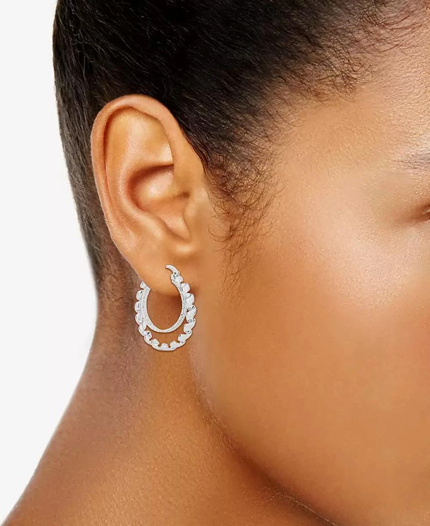 And Now This 18K Gold Plated or Silver Plated Hoop Earring 2