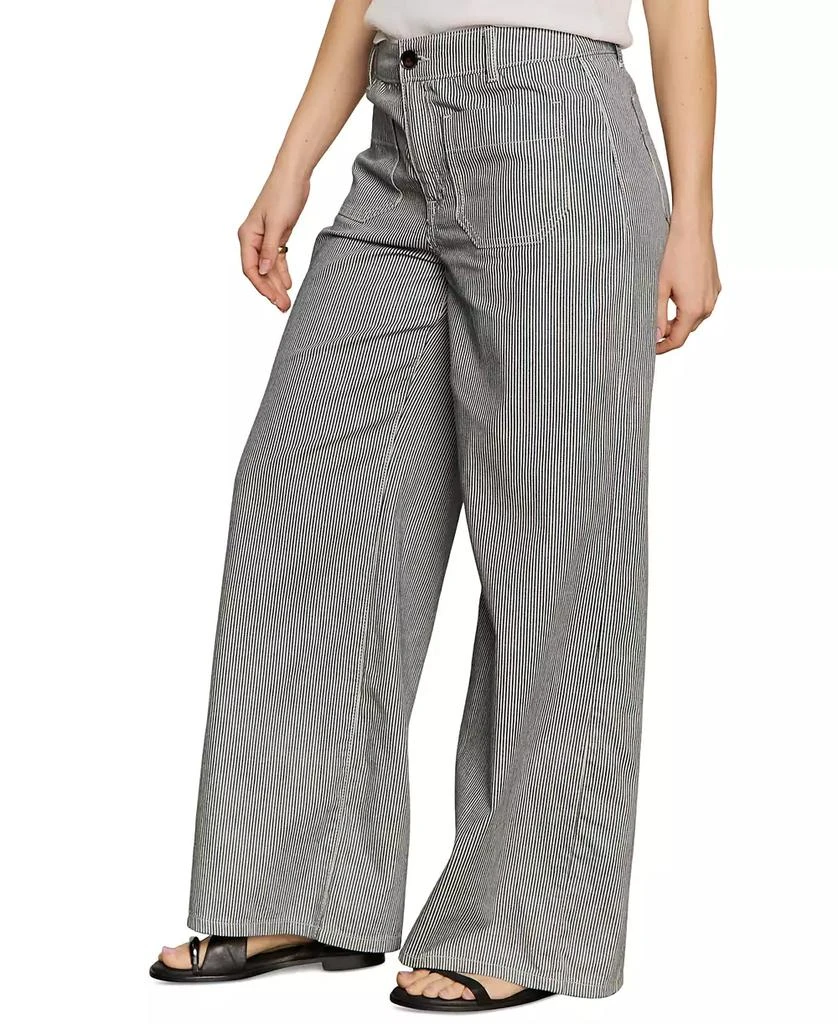 Sanctuary Women's Marine Yacht Stripe Wide-Leg Pants 4
