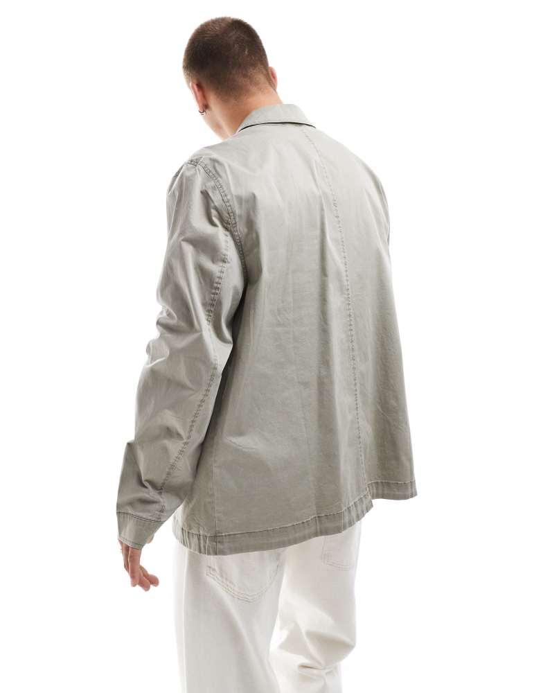 HERA Hera washed utility jacket in grey green