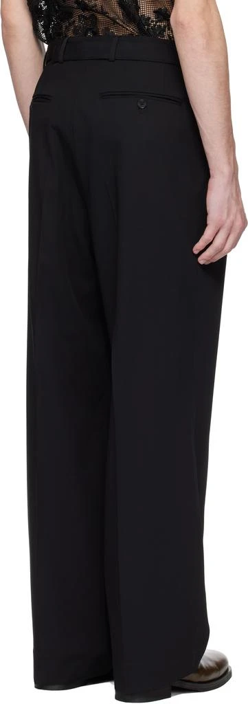 CMMN SWDN Black Omari Double Pleated Trousers 3