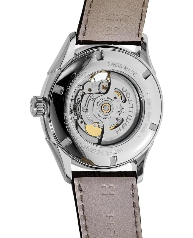 Hamilton Hamilton Jazzmaster Open Heart Automatic Beige Dial Leather Strap Men's Watch H32705521 3