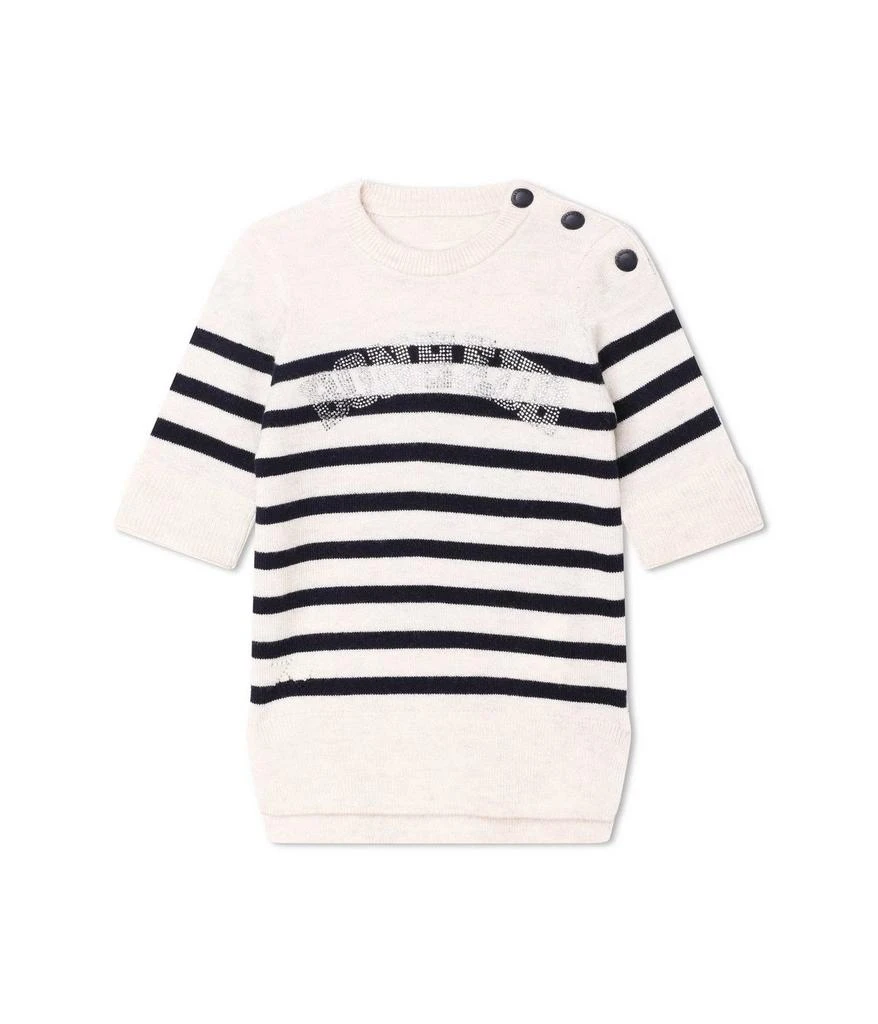 预计3周后发货 Zadig & Voltaire Kids Robe - Ecru Marine - Bébé Fille - Zadig & Voltaire Kids 1