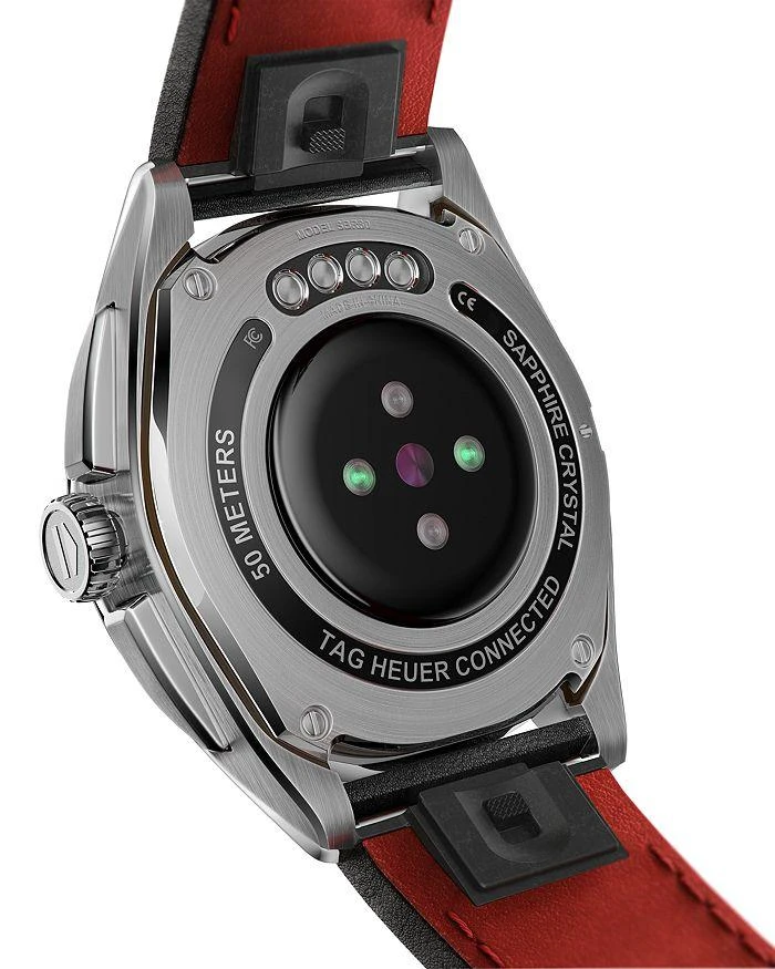 TAG Heuer Connected Calibre E4 Leather Strap Smartwatch, 42mm 4