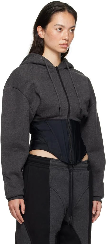 Mugler Gray Corseted Hoodie 2