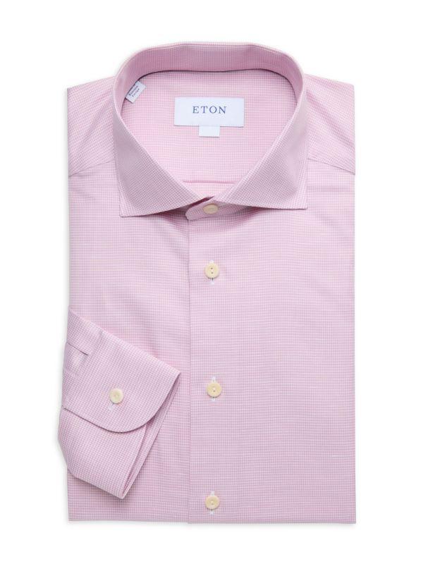 Eton Slim Fit Checked Dress Shirt