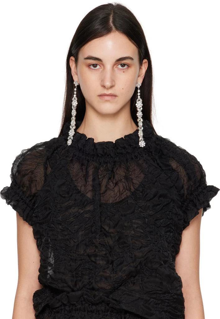 Simone Rocha Silver Long Victorian Drip Earrings 3