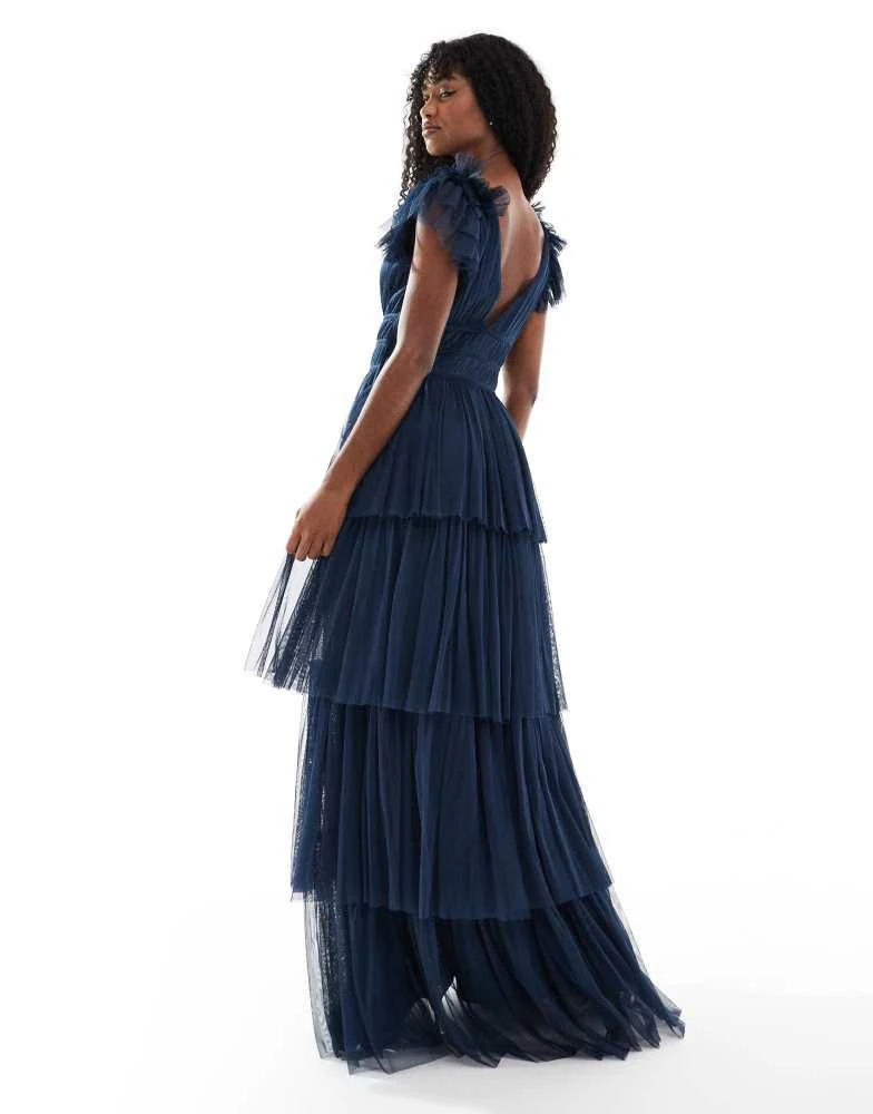 chinese dress ladies Baltic Born Womens Valora Swiss Dot Tulle Maxi Dress | Black main image 0