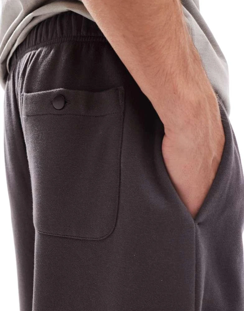 ASOS ASOS DESIGN heavyweight balloon fit joggers in dark brown 5