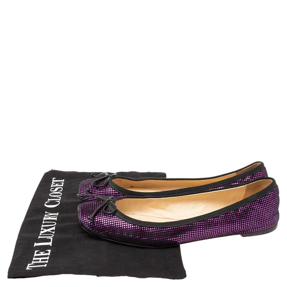Christian Louboutin Christian Louboutin Purple/Black Suede Rosella Ballet Flats Size 37 9