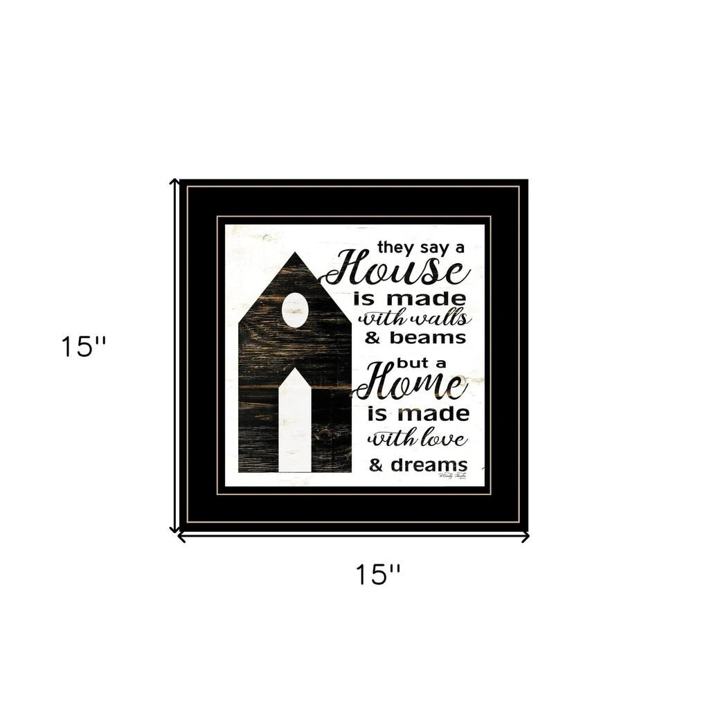 Hivvago A House Black Framed Print Wall Art 5