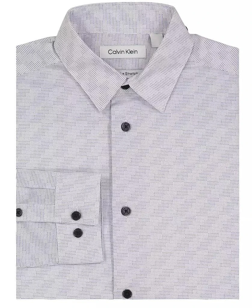 Calvin Klein Big Boys Long Sleeve Stretch Dash Print Shirt 2