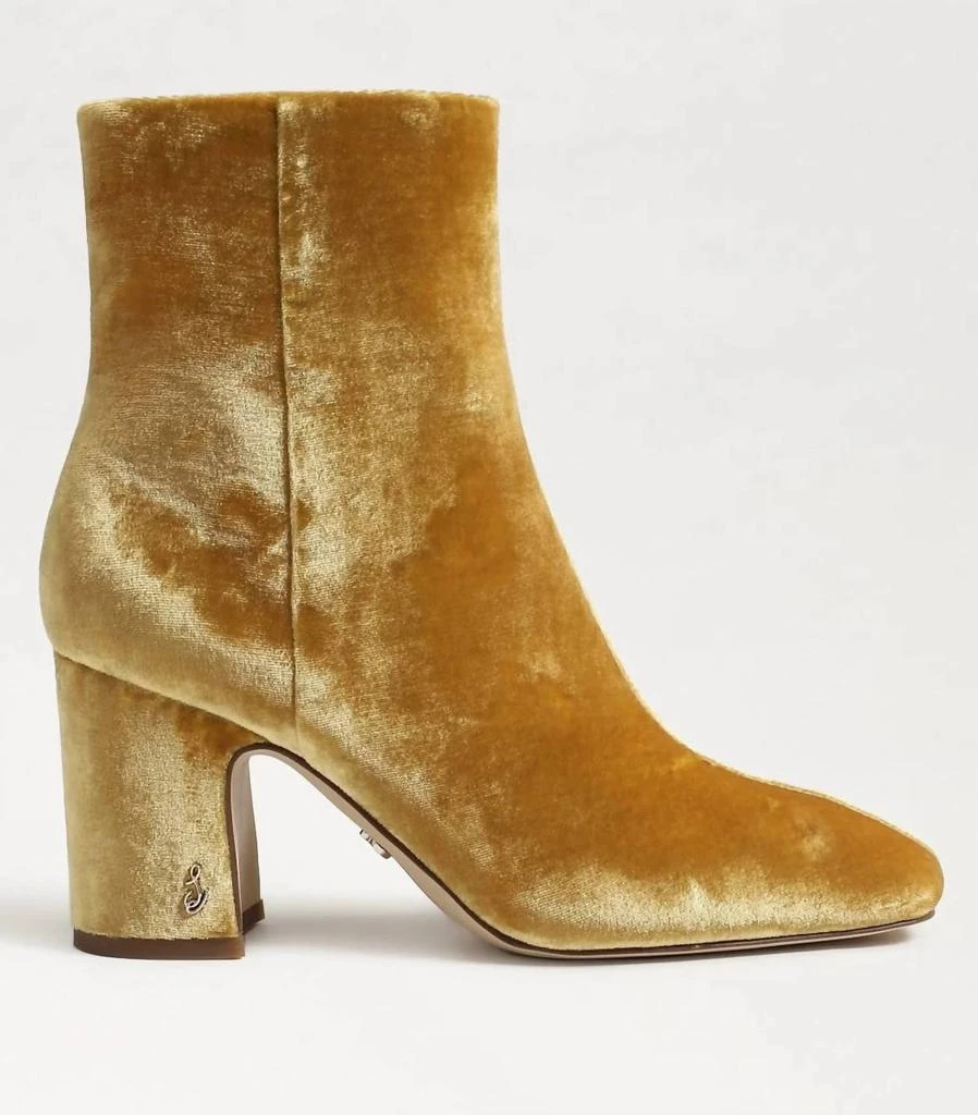 Sam Edelman Fawn Ankle Bootie in Saffron Velvet 1