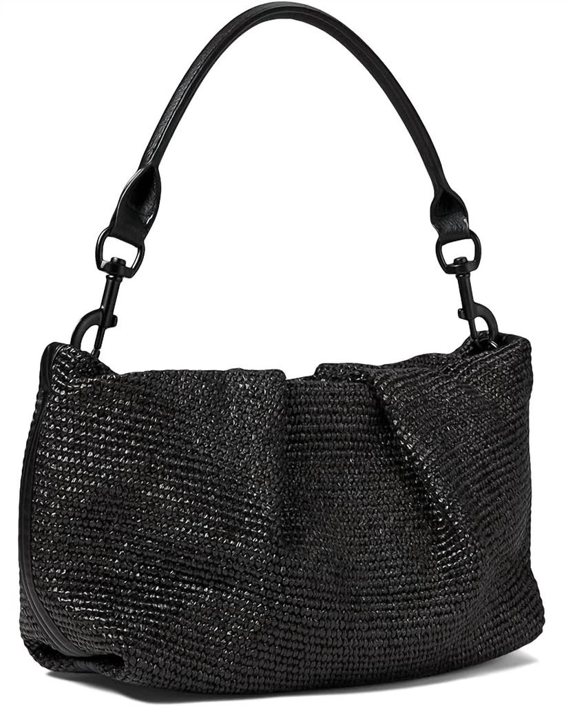 THINK ROYLN Savannah Woven Raffia Crossbody Bag In Black Raffia 2