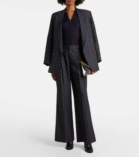 ETRO Printed wool and cotton polo sweater 2