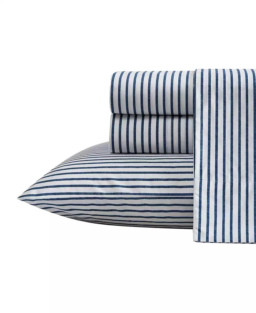 Nautica Harmead Cotton Percale 4-Piece Sheet Set, Queen 1