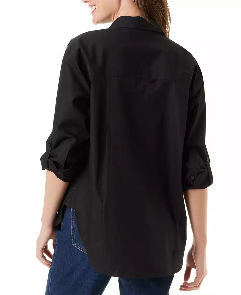 Gloria Vanderbilt Women's Amanda Cotton Beaded-Shoulder Blouse 3