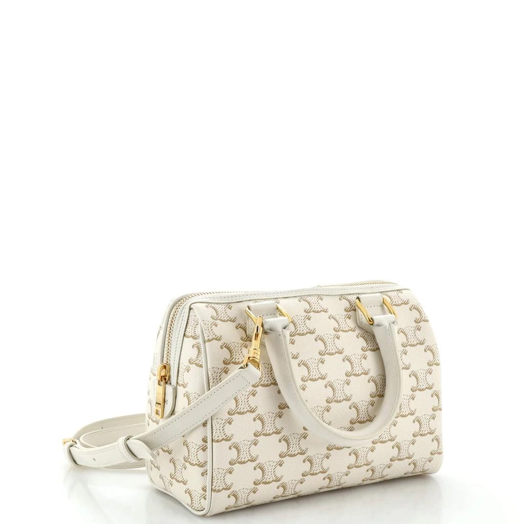 Celine Boston Bag Triomphe Coated Canvas Small 2