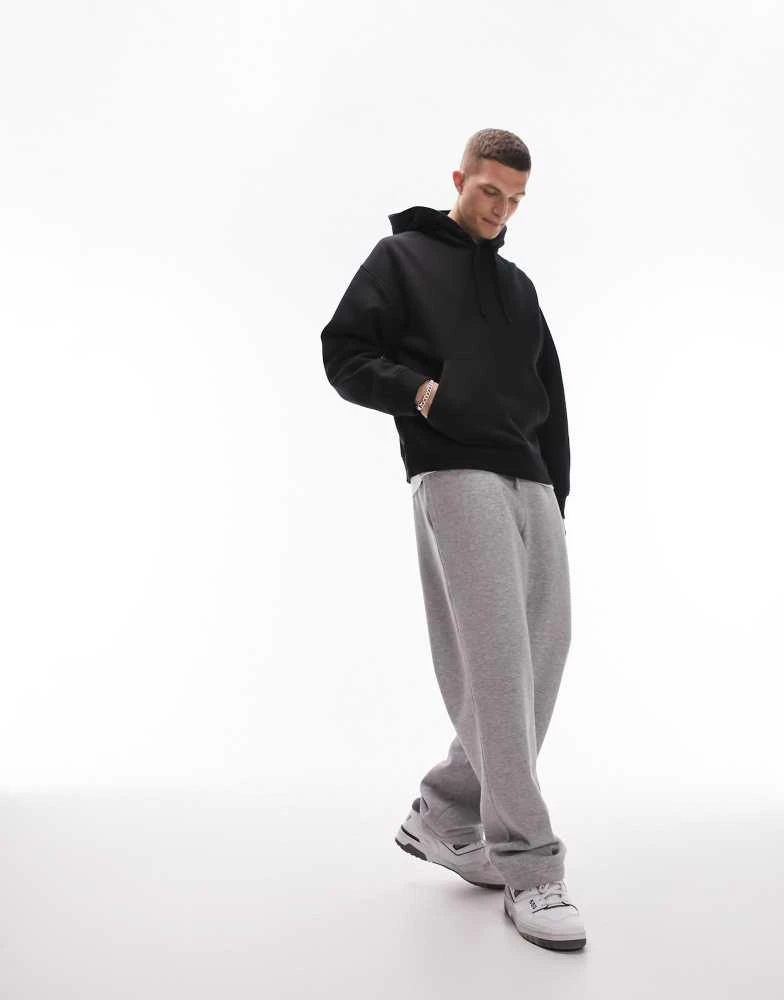 Topman Topman oversized hoodie in black 4