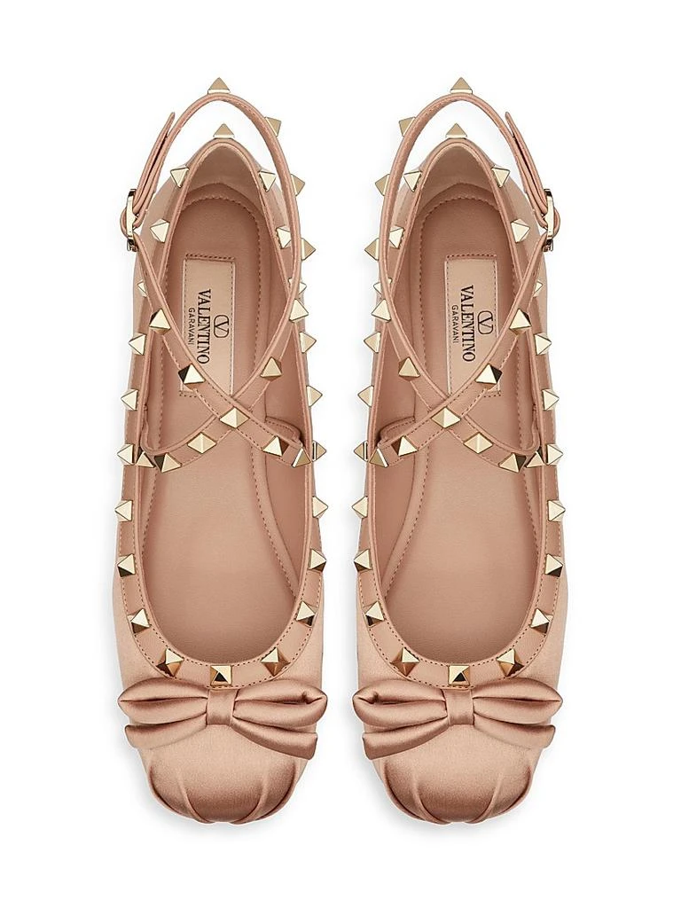 Valentino Rockstud Satin Ballerinas 4