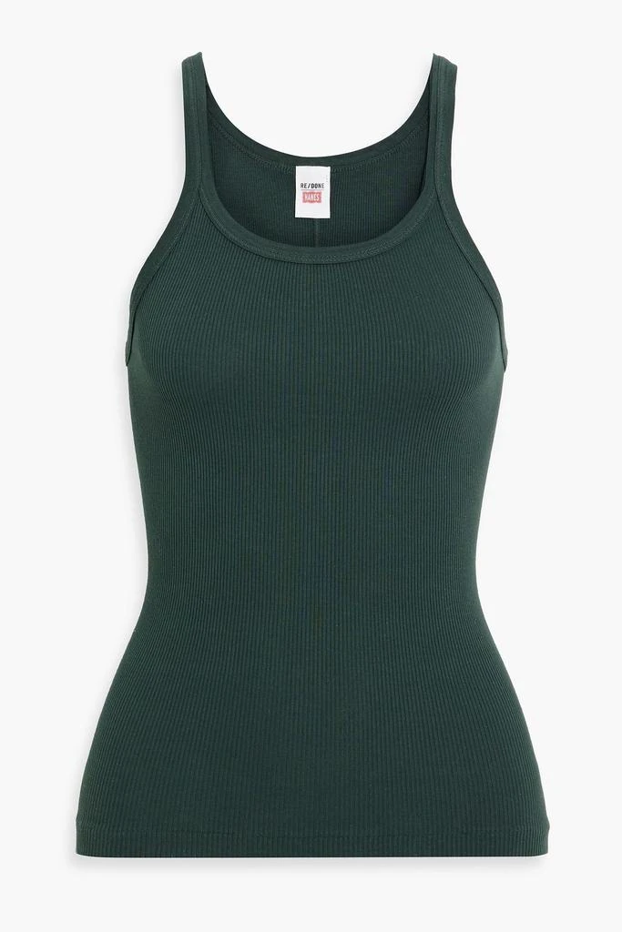 RE/DONE BY HANES Ribbed cotton-jersey tank 1