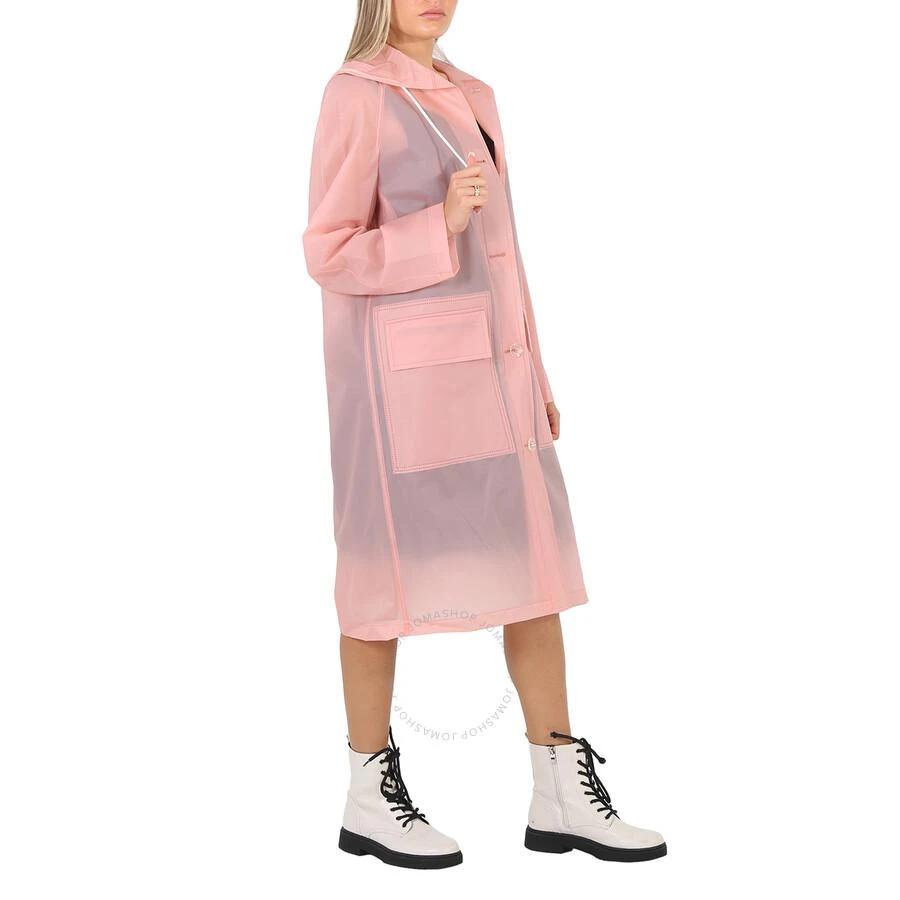 Burberry Ladies Rose Pink Transparent Trench Coat 2