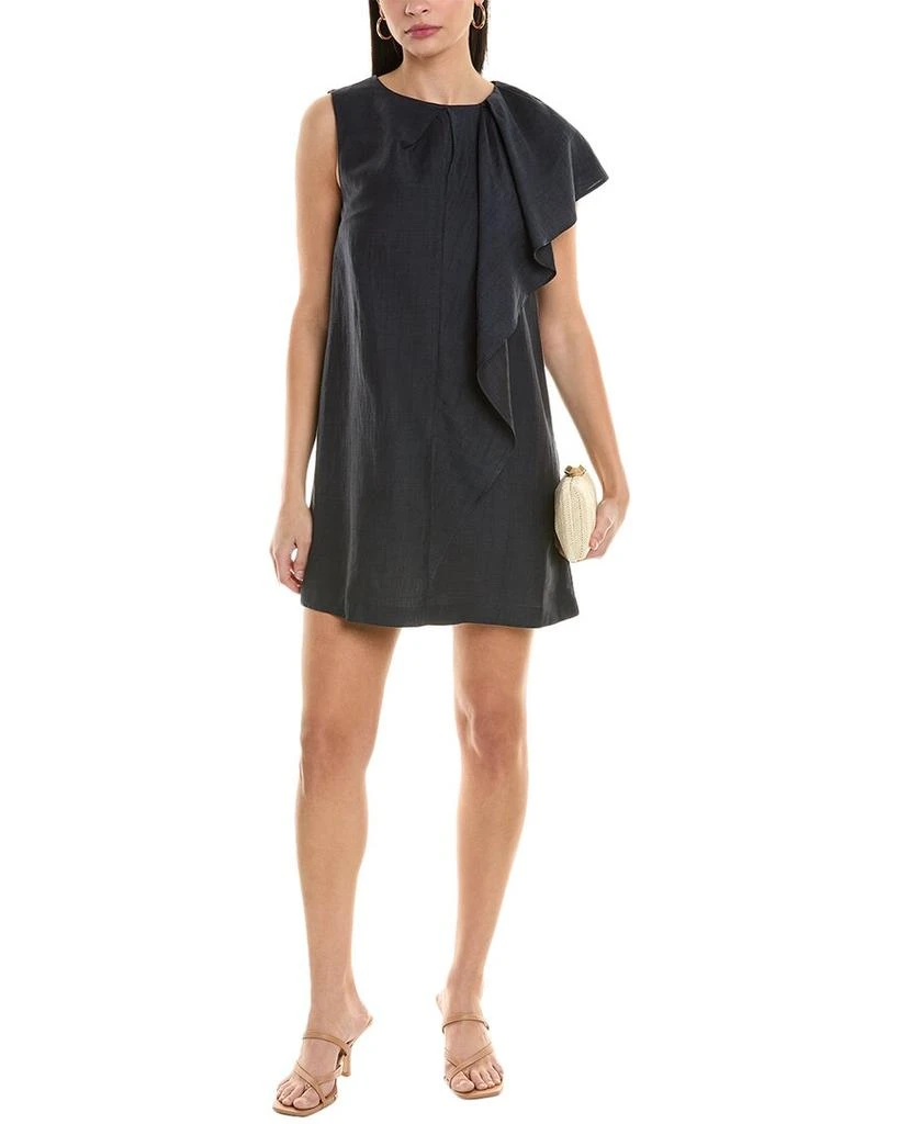 Alpha Studio ALPHA STUDIO Linen-Blend Shift Dress 1